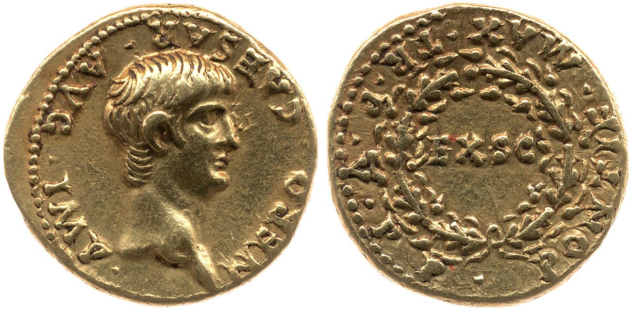 RIC I (second edition) Nero 16, аверс, bm