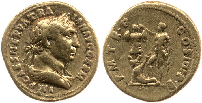 RIC II Trajan 70, реверс, Британский музей