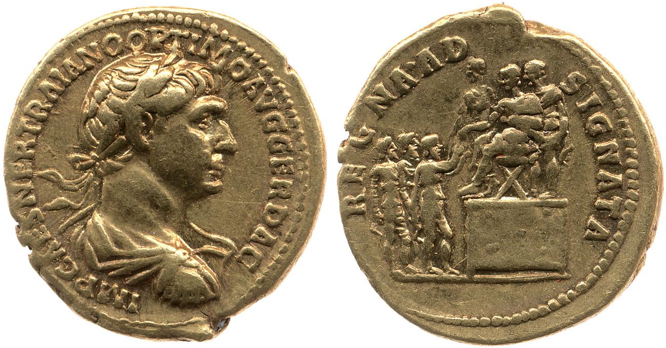 RIC II Trajan 367, аверс, bm