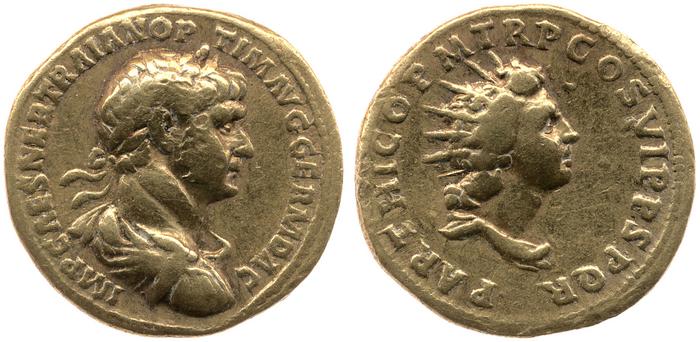 RIC II Trajan 329, реверс, bm