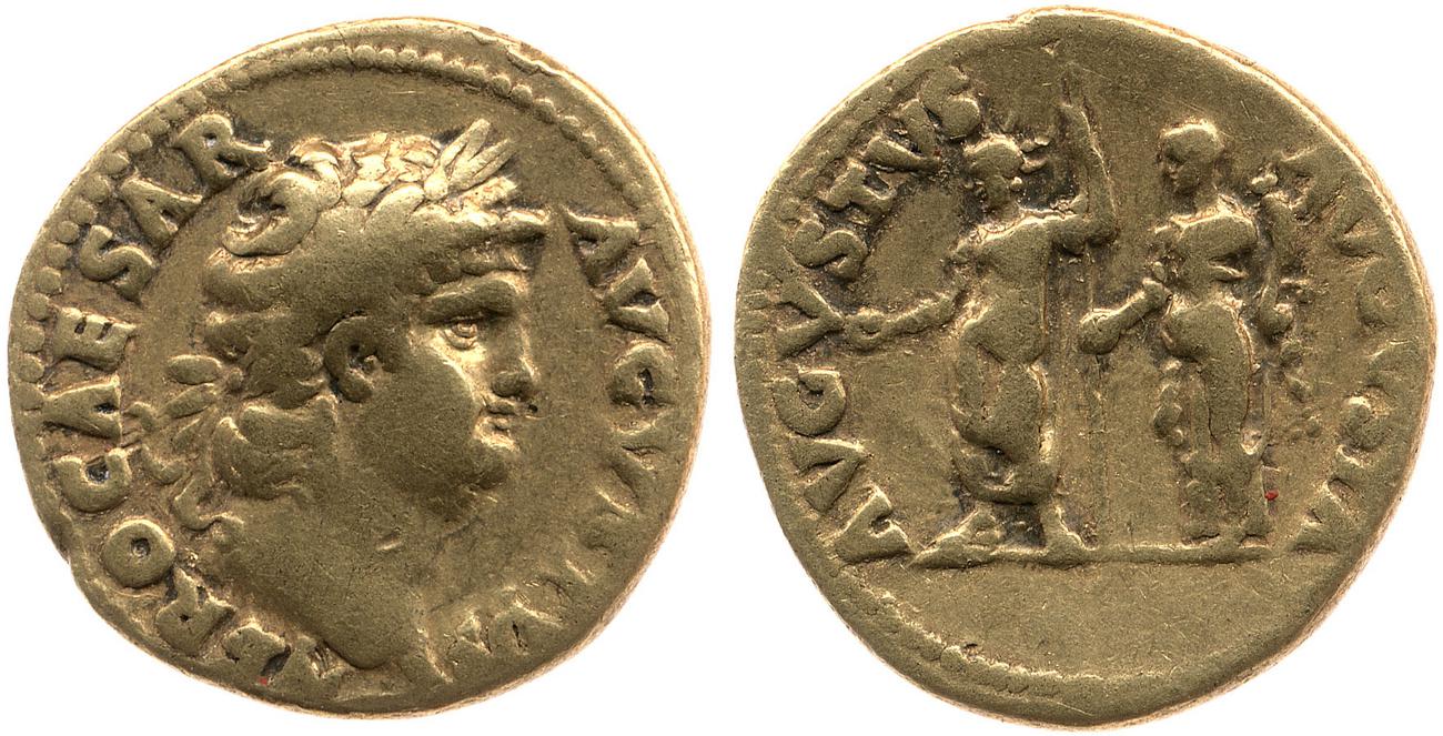RIC I (second edition) Nero 44, аверс, bm