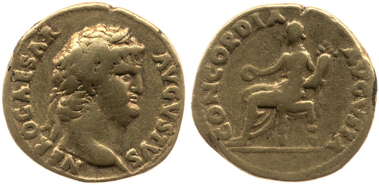 RIC I (second edition) Nero 48, аверс, bm