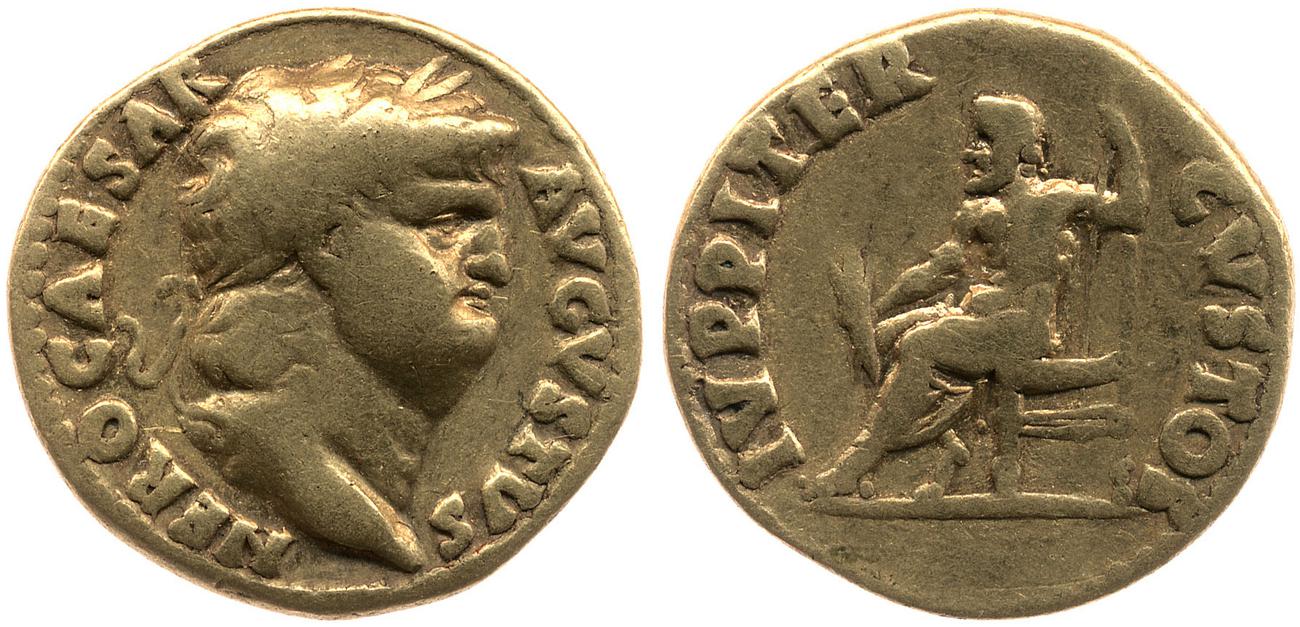 RIC I (second edition) Nero 52, аверс, bm