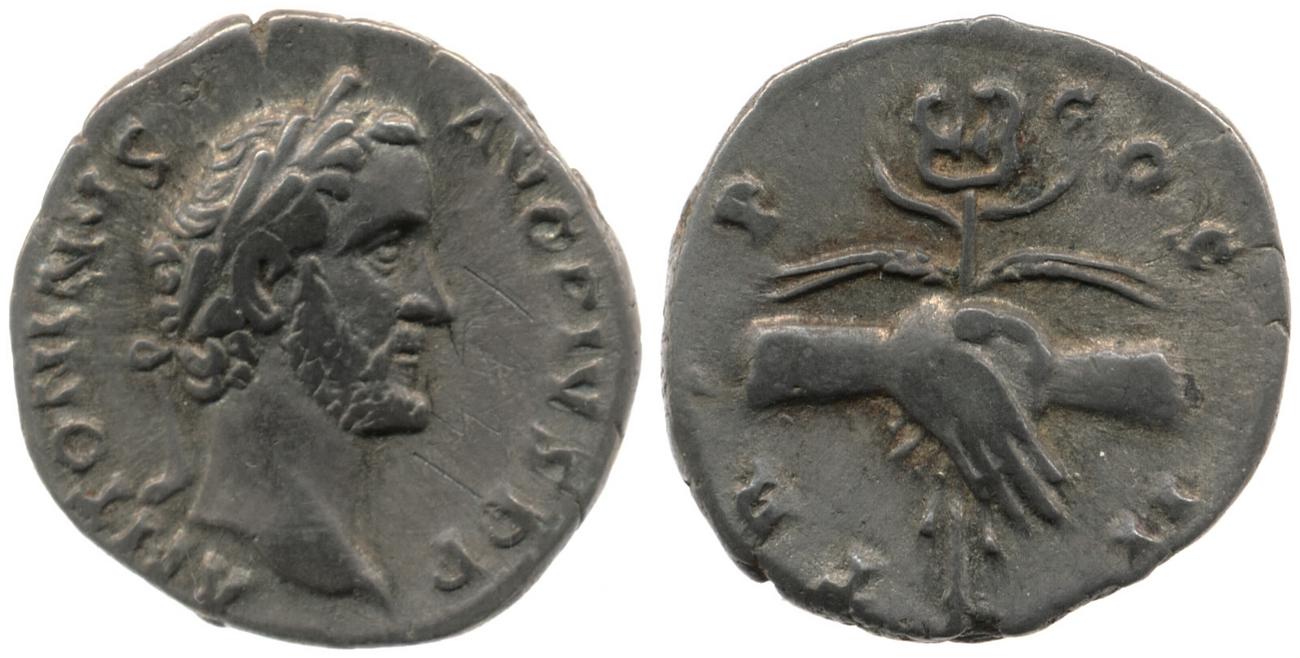 RIC III Antoninus Pius 43, аверс, Британский музей