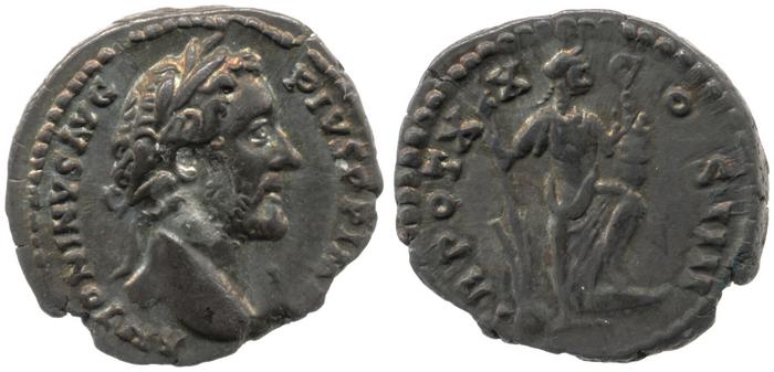 RIC III Antoninus Pius 260, реверс, bm