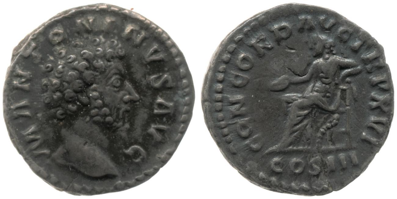 RIC III Marcus Aurelius 33, аверс, Британский музей
