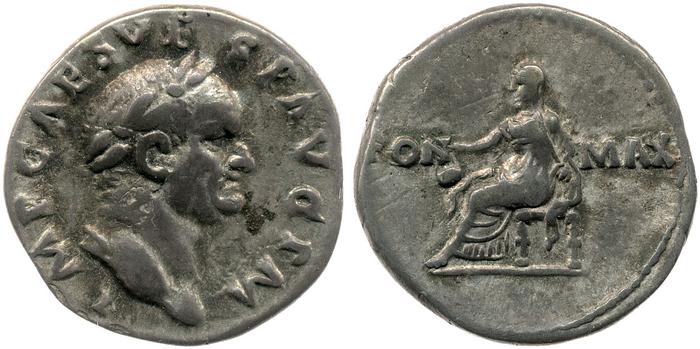 RIC II, Part 1 (second edition) Vespasian 45, реверс, Британский музей