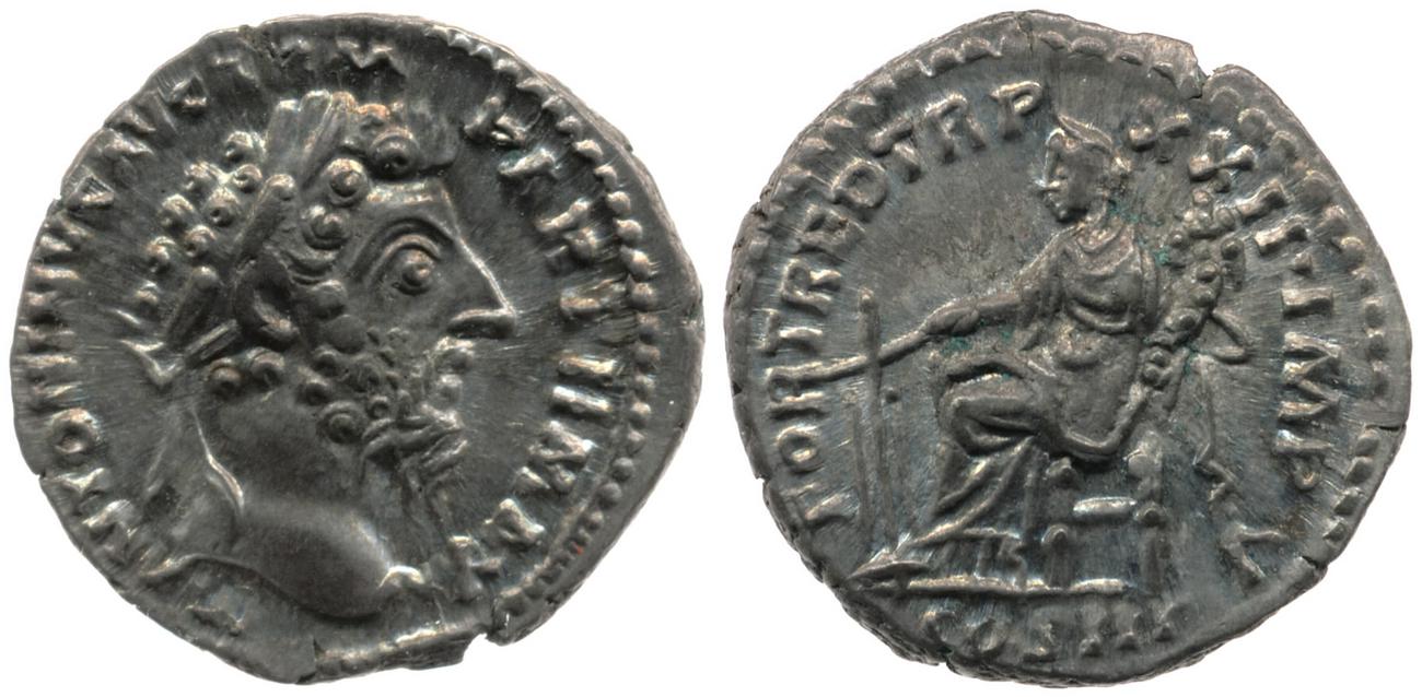 аверс RIC III Marcus Aurelius 185