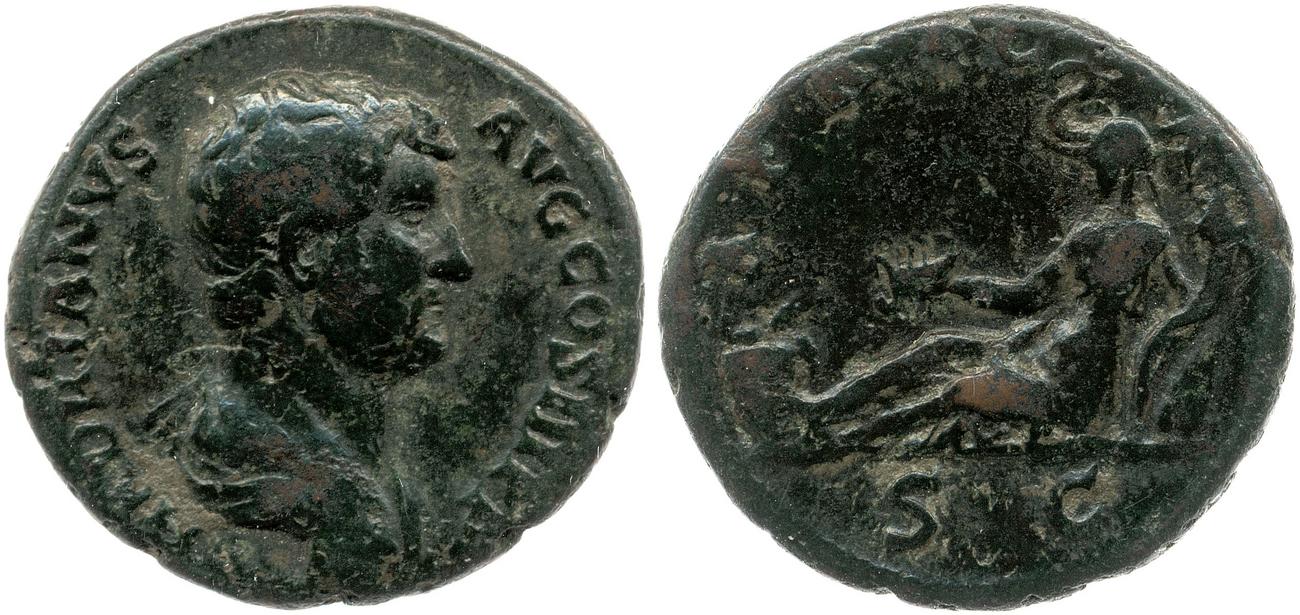obverse RIC II, Part 3 (second edition) Hadrian 1616