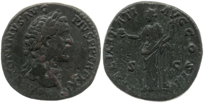 реверс RIC III Antoninus Pius 1000