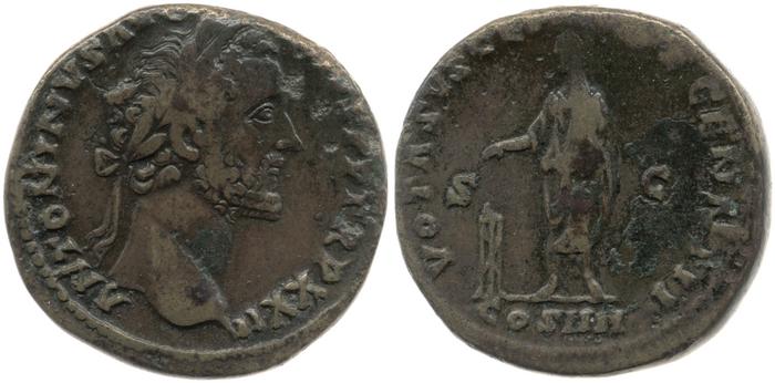 реверс RIC III Antoninus Pius 1009A