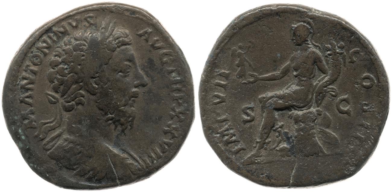 аверс RIC III Marcus Aurelius 1120