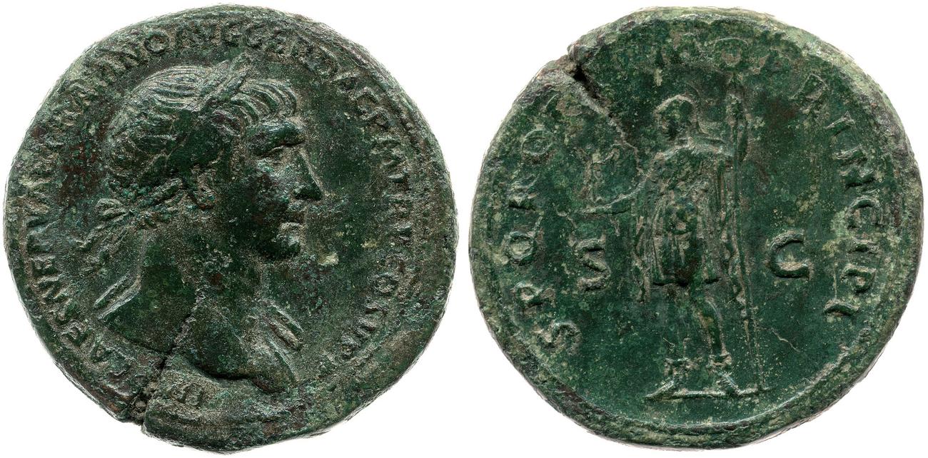 RIC II Trajan 483, аверс, bm