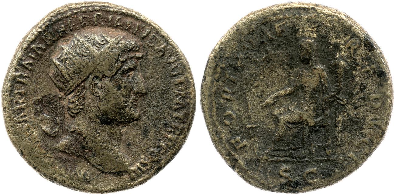 RIC II, Part 3 (second edition) Hadrian 614, аверс, Британский музей