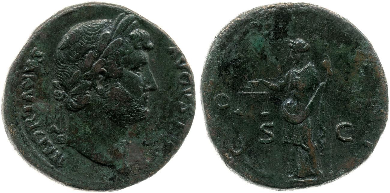 аверс RIC II, Part 3 (second edition) Hadrian 834