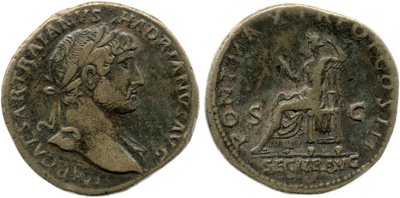 obverse RIC II, Part 3 (second edition) Hadrian 238