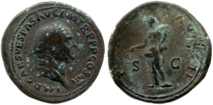 RIC II, Part 1 (second edition) Vespasian 378, реверс, Британский музей