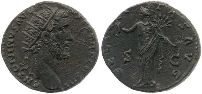 RIC III Antoninus Pius 658, реверс, Британский музей