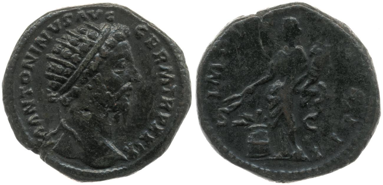 аверс RIC III Marcus Aurelius 1134