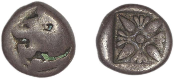 Miletus Babelon 1907 429, реверс, bm