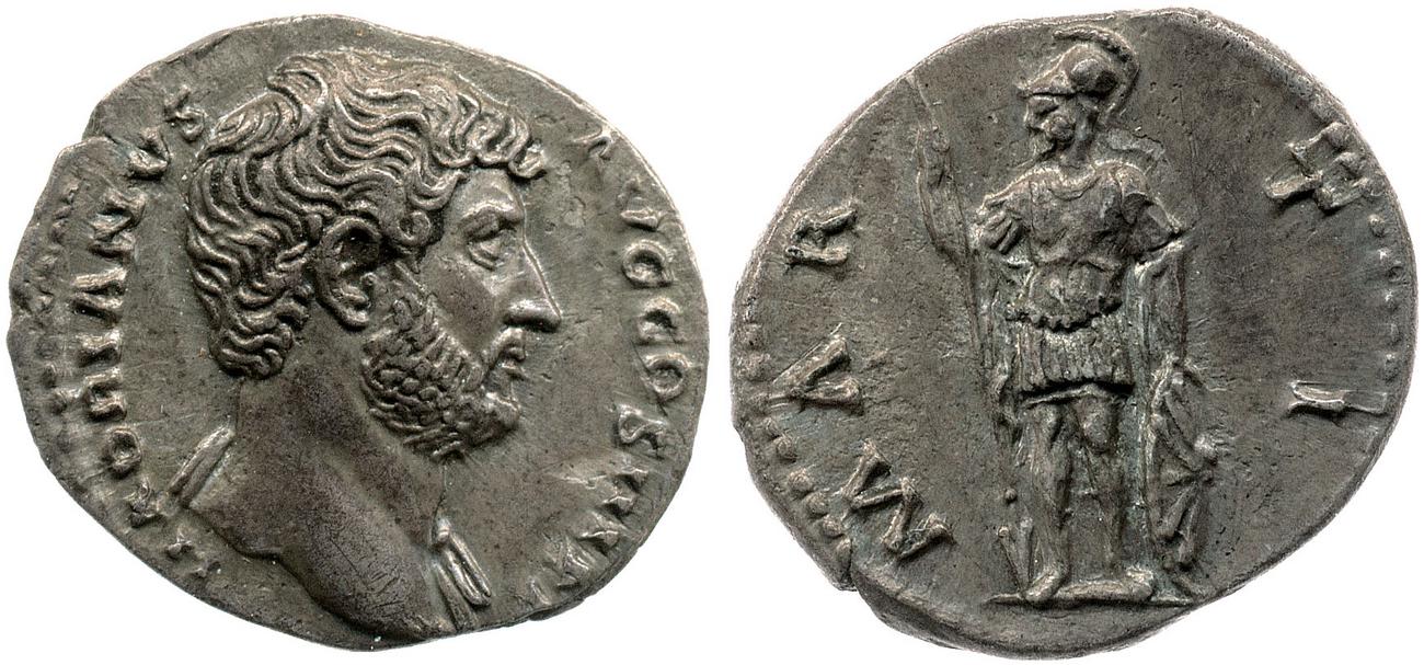 obverse RIC II, Part 3 (second edition) Hadrian 1589
