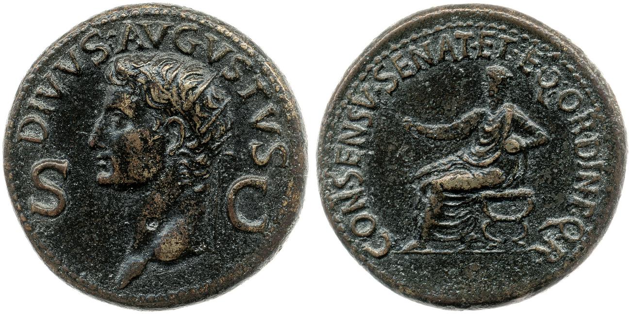 RIC I (second edition) Gaius/Caligula 56, аверс, bm