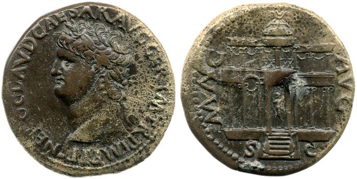 RIC I (second edition) Nero 402, реверс, bm