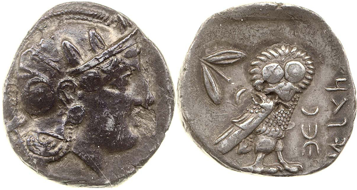 аверс Sabaces Egypt van Alfen 2002 V "Sabakes", Athenian imitations