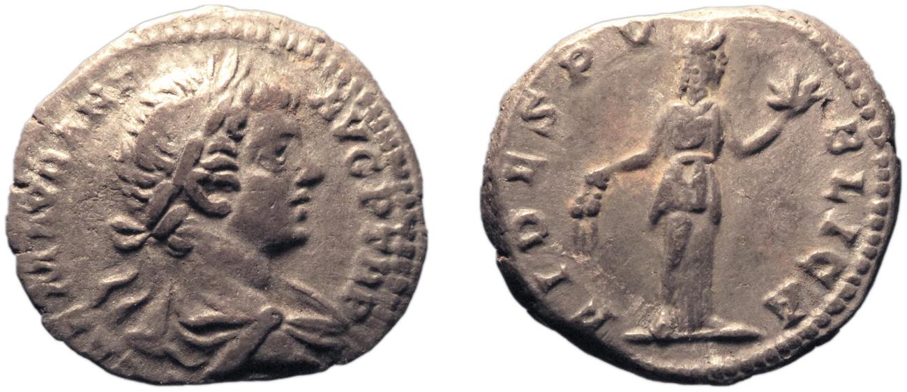 RIC IV Caracalla 24a, аверс, Британский музей