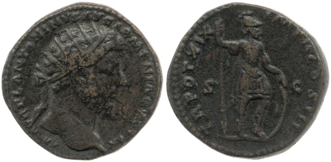 RIC III Marcus Aurelius 900, аверс, Британский музей