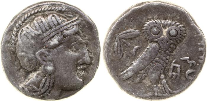 Mazaces Egypt van Alfen 2002 VI Athenian imitations, реверс, bm