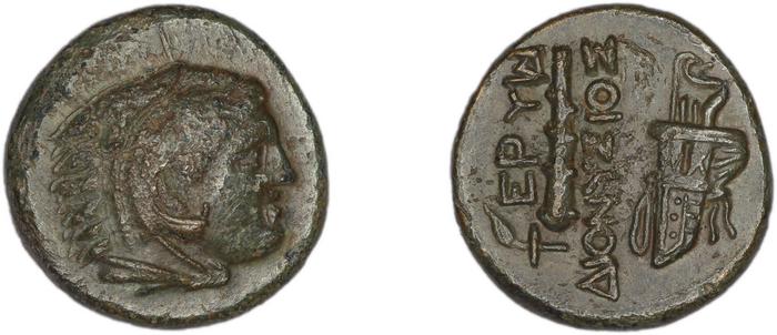 Erythrae Kinns 1980 Period III.1, AE 7, реверс, Британский музей