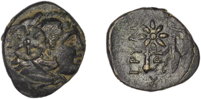 Erythrae Kinns 1980 Period III.1, AE 7, реверс, Британский музей