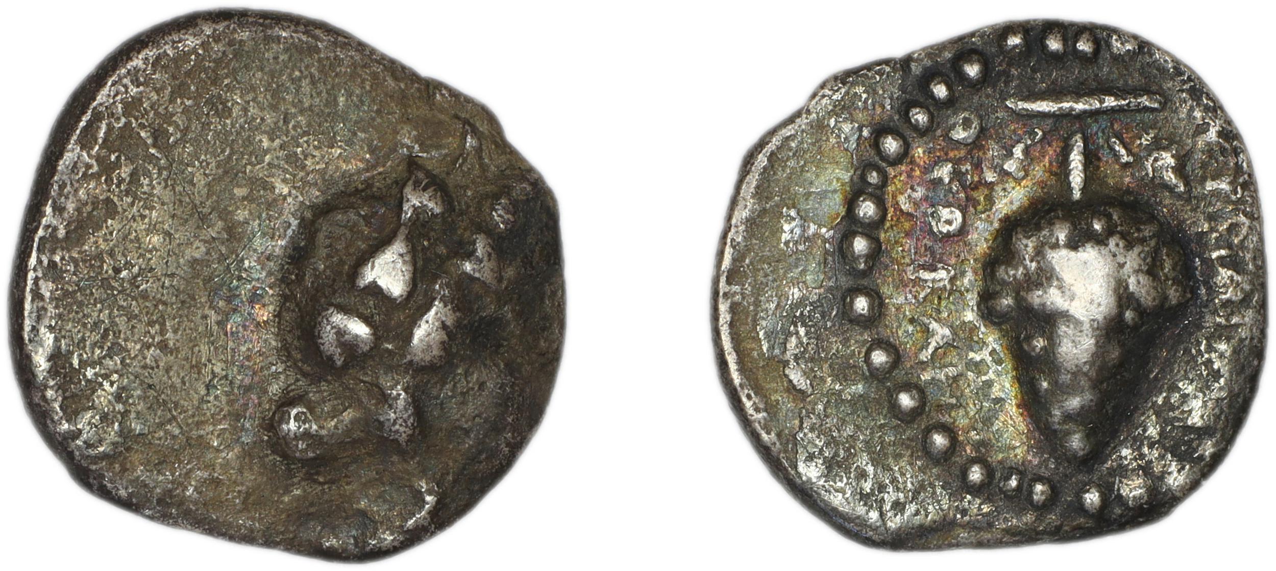 Myndus Zabel and Meadows 2002 Group C Trihemiobols, аверс, bm
