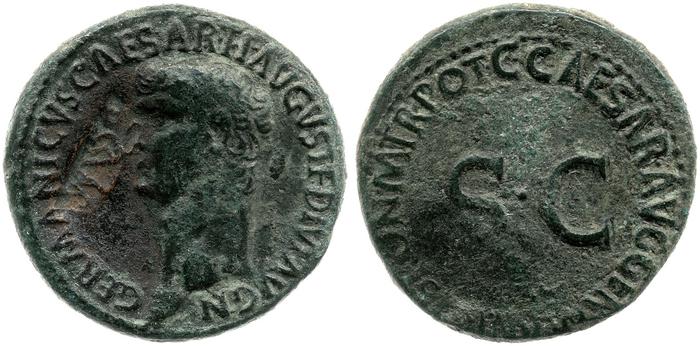 RIC I (second edition) Gaius/Caligula 35, реверс, bm
