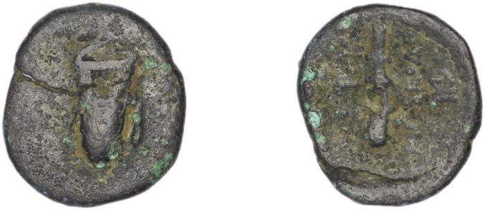 Erythrae Kinns 1980 Period III.1, AE 6, реверс, Британский музей