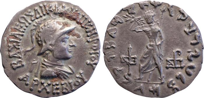 аверс Bactrian and Indo-Greek Coinage Archebius 4.4