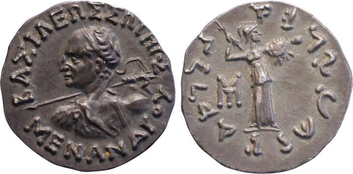obverse Bactrian and Indo-Greek Coinage Menander I 15.3