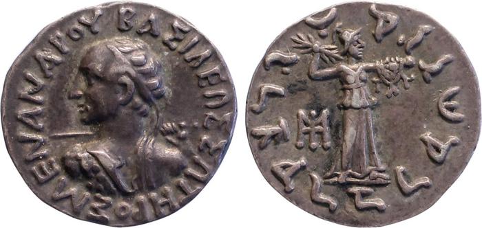 Bactrian and Indo-Greek Coinage Menander I 4.4, Британский музей