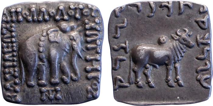 Apollodotus I of Bactria rev