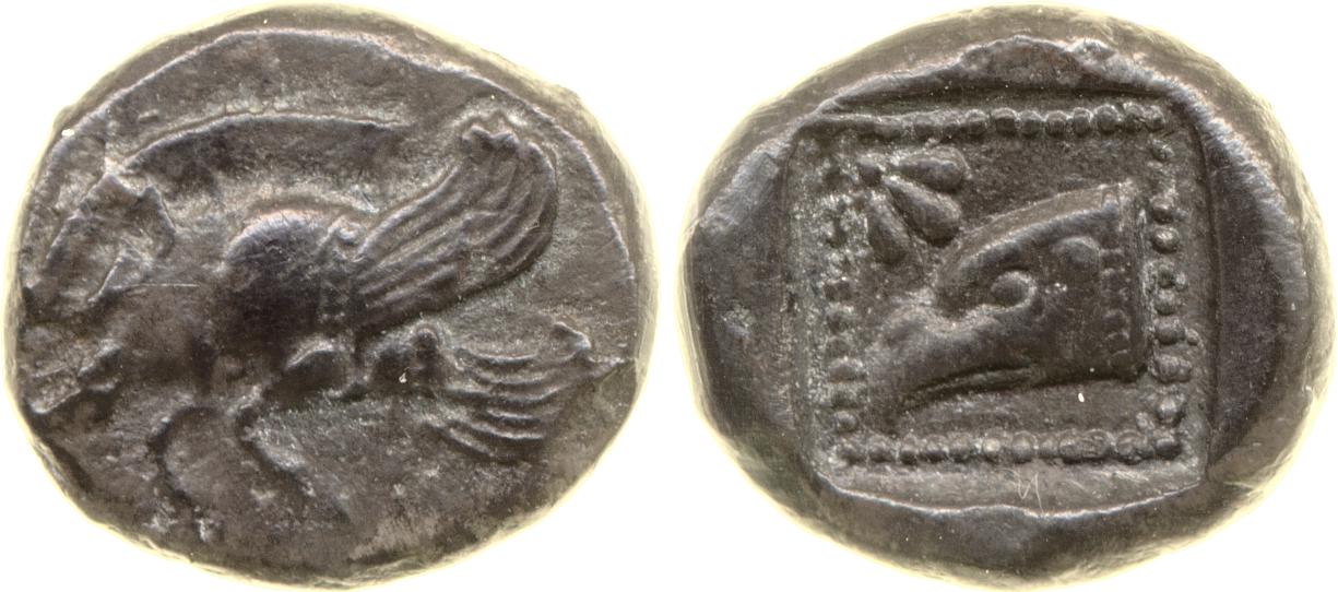 Ialysus Weiss_Hurter_1998 Pl. 3.7-9, аверс, Британский музей