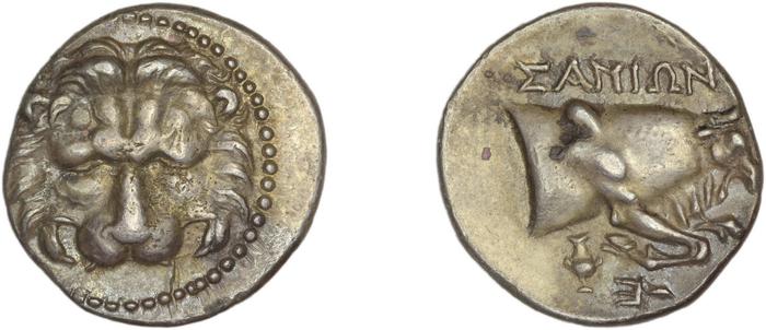 Samos Barron 1966 Ptolemaic octobols, реверс, bm