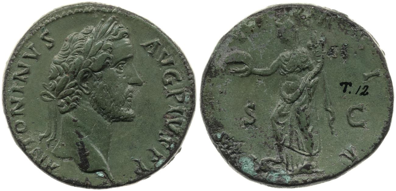 RIC III Antoninus Pius 590, аверс, bm