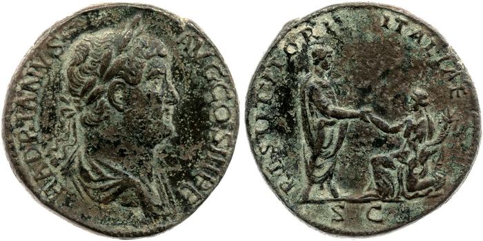 RIC II, Part 3 (second edition) Hadrian 1875, реверс, Британский музей