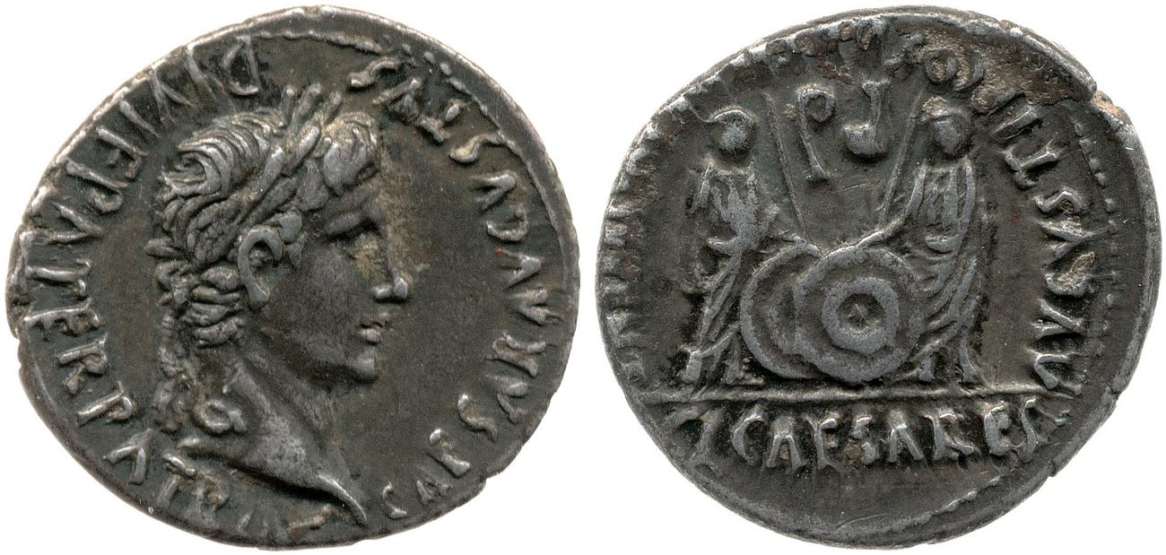 RIC I (second edition) Augustus 210, аверс, bm