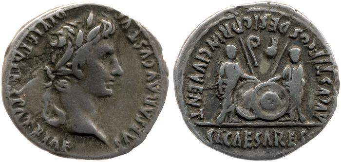 RIC I (second edition) Augustus 210, реверс, bm