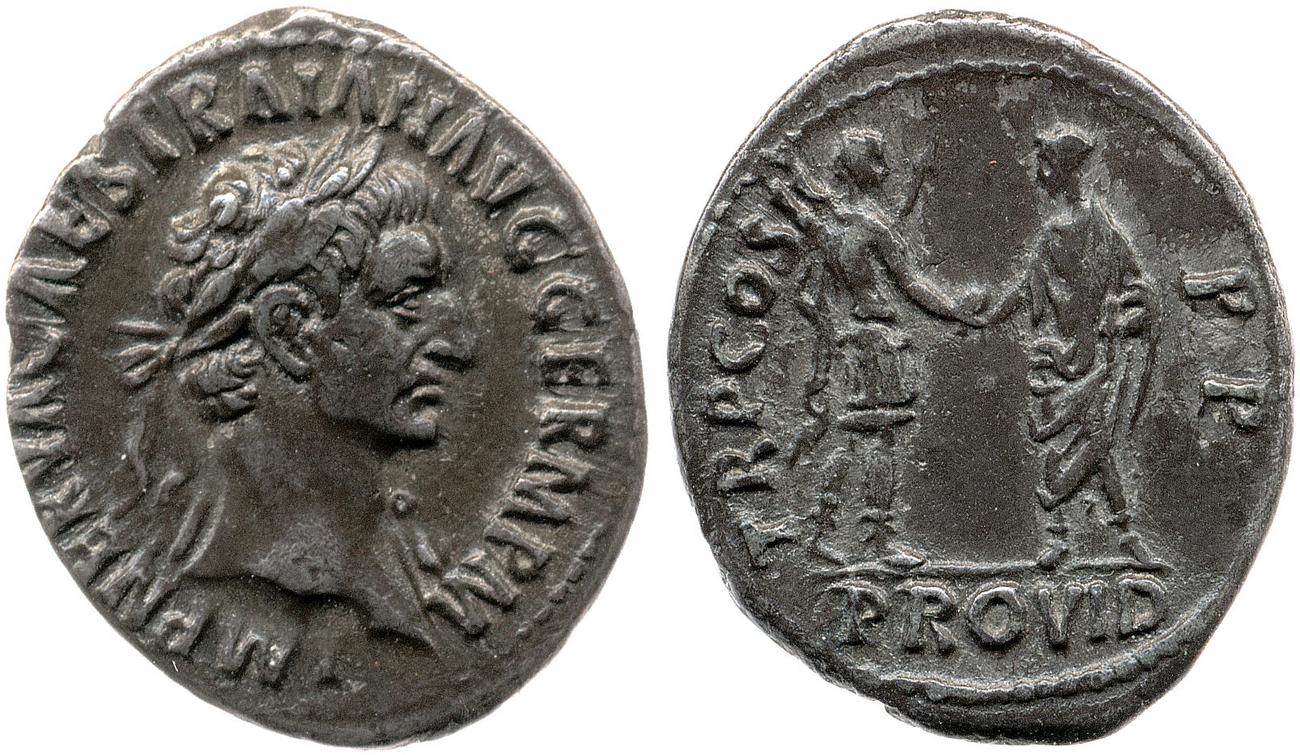 RIC II Trajan 28, аверс, Британский музей