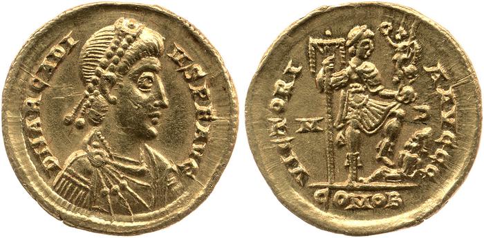 RIC X Honorius 1205, реверс, bm