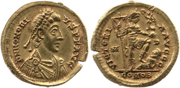 RIC X Honorius 1206, реверс, bm