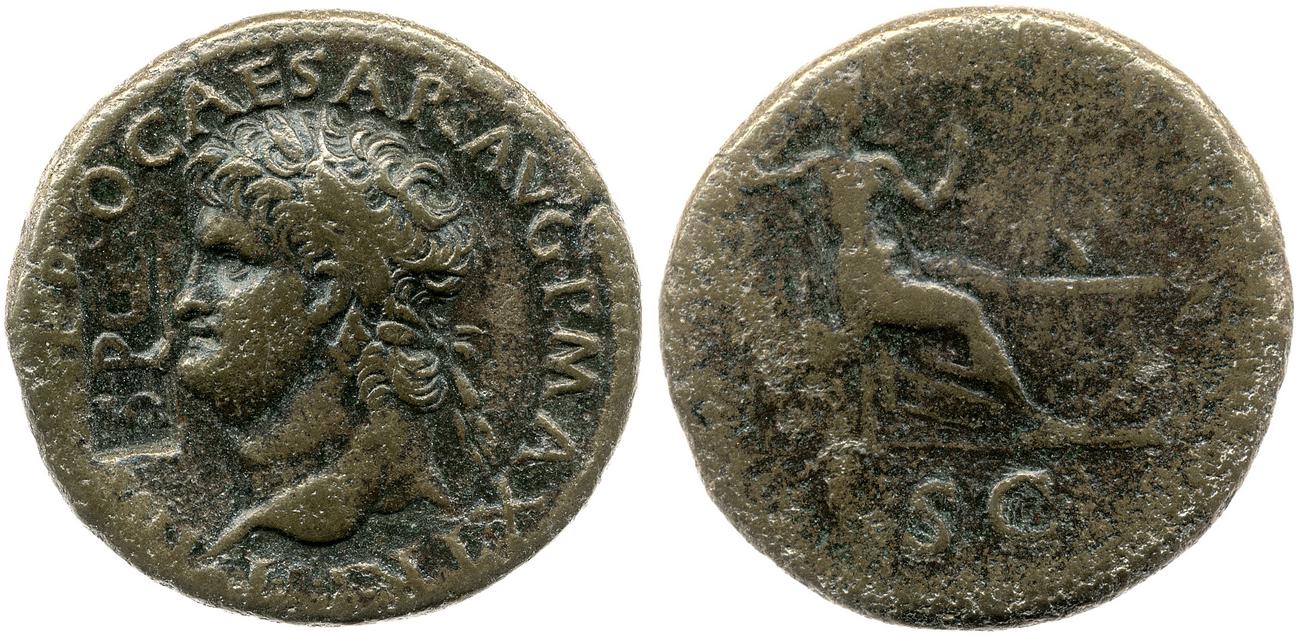 RIC I (second edition) Nero 597, аверс, bm